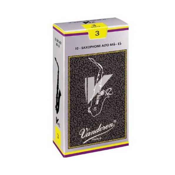 【現代樂器】法國 Vandoren V12 銀盒 Alto Sax 中音薩克斯風 3號 竹片 10片裝