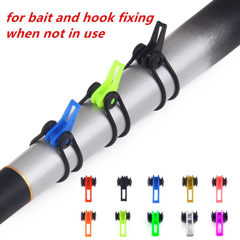 10個/包釣魚竿掛鉤保持器簡易安全可調式釣魚竿竿誘餌支架