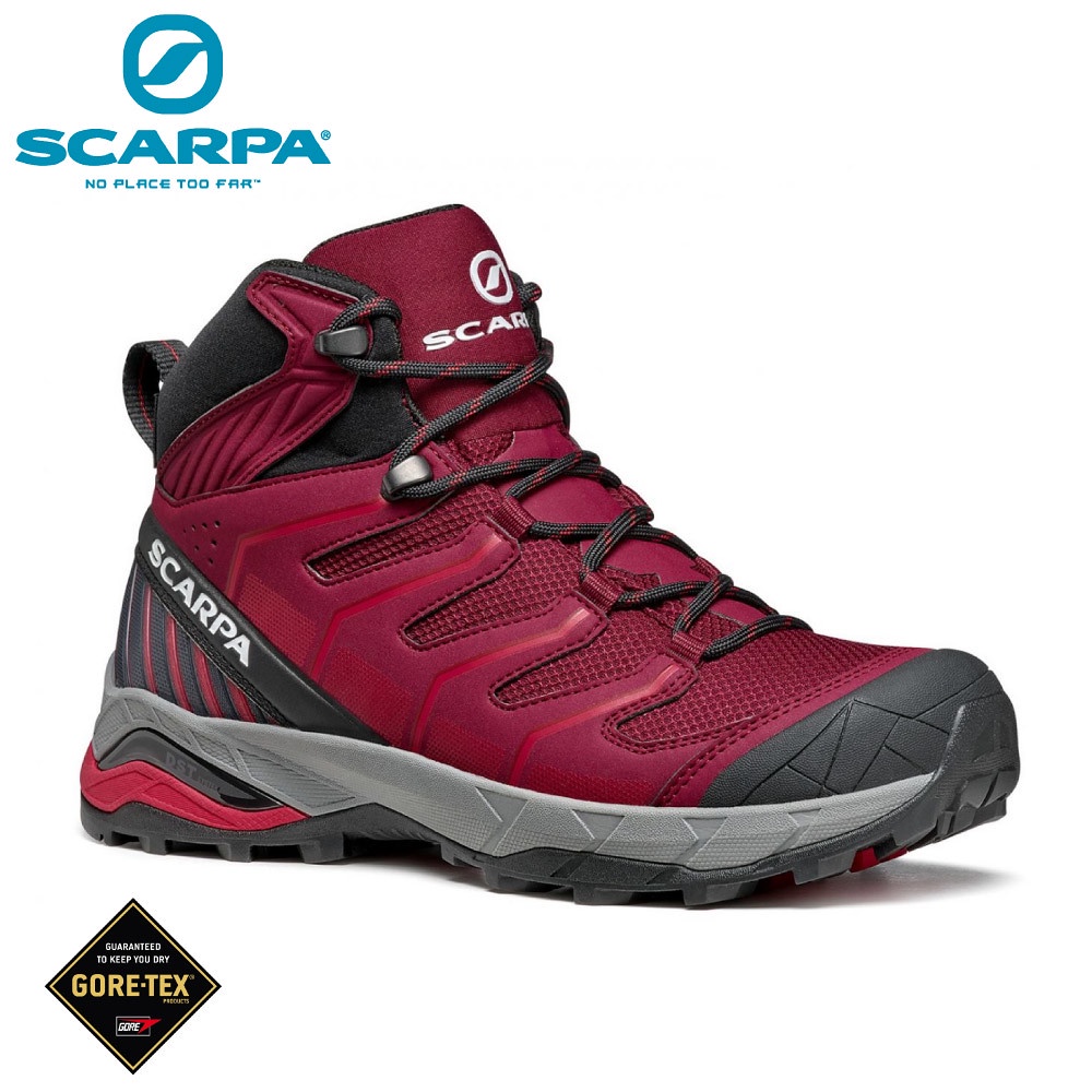 【SCARPA 義大利】女 GORE-TEX高筒登山鞋《紅紫羅蘭/櫻桃紅》63090-202/登山鞋/戶外鞋