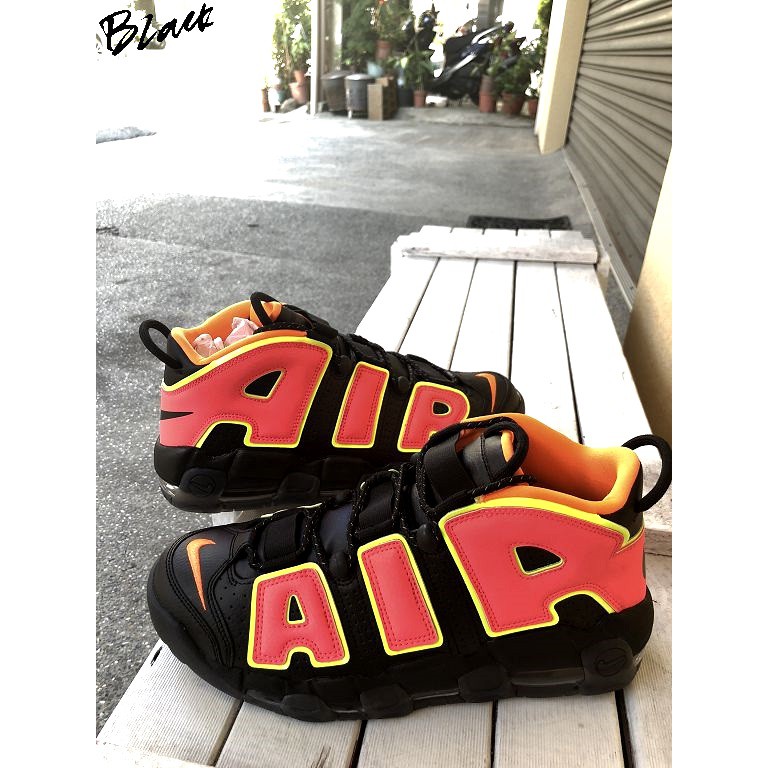 BLACK全新GD著Nike Air More Uptempo黑彩虹HOT PUNCH大AIR籃球鞋(男生SIZE)