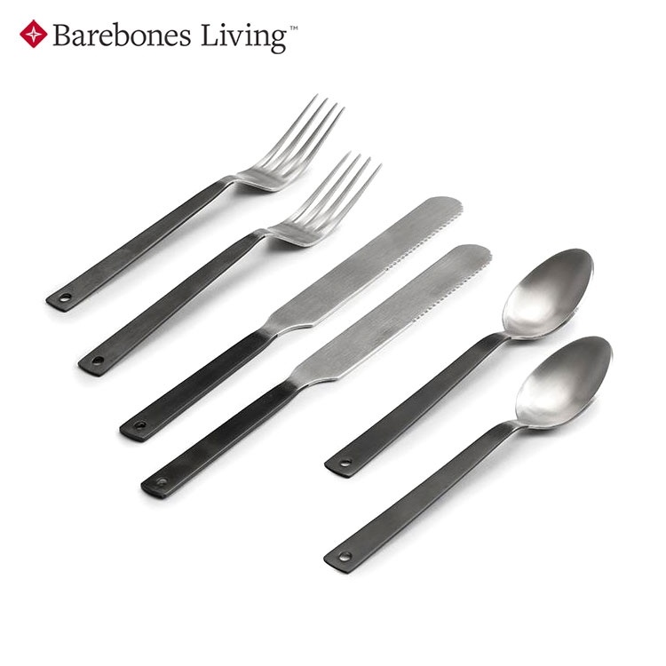 美國【Barebones】不鏽鋼餐具組CKW-360 LOWDEN(西餐餐具、刀叉勺、牛排刀)