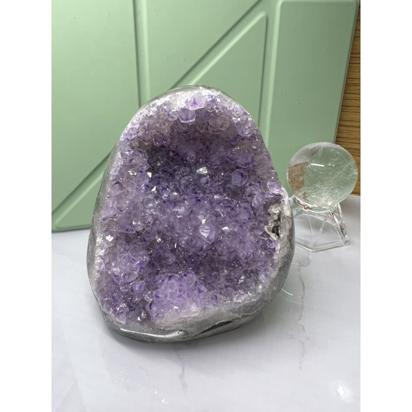 紫水晶 帶大晶花 晶洞 天然水晶 原石原礦 招財 開運 辦公室小物 小晶洞 迷你晶洞