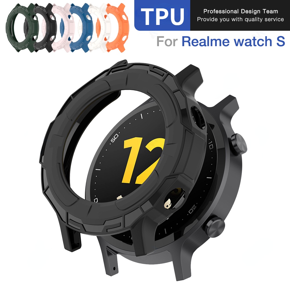 適用於Realme watch S (RMA207) TPU保護套 半包邊框矽膠軟殼 Realme watch S保護殼