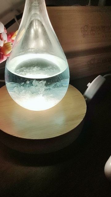 台北24H出貨 附發票 實木 LED 燈座 水晶球 小魚缸 展示 附開關 及 USB線  底座