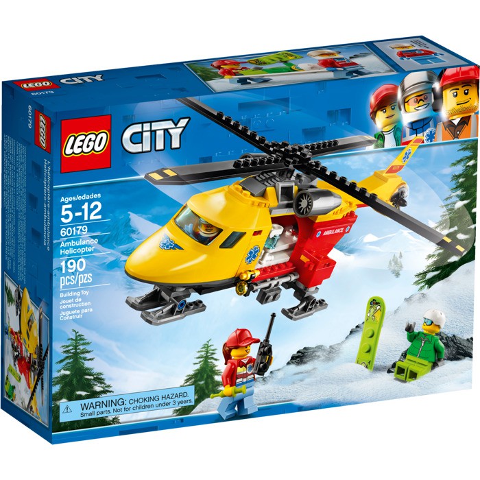 ［想樂］全新 樂高 Lego 60179 City 城市 直升機 救護直升機 (盒損)