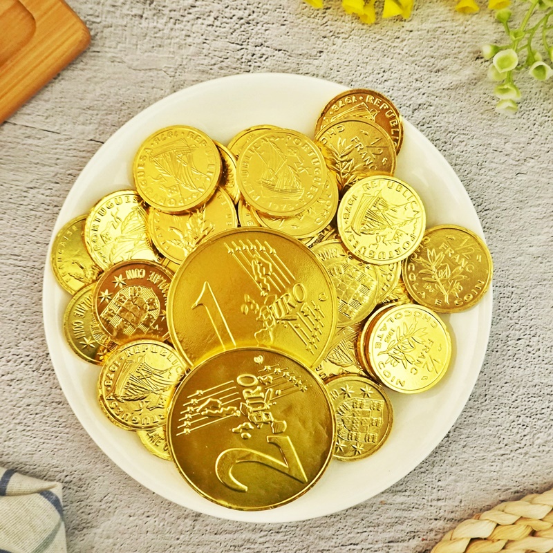 【食尚三味】純金幣巧克力(大小金幣) 290g 厚片巧克力 可可 新年 過年 年貨 伴手禮 喜糖 入厝 (台灣巧克力)