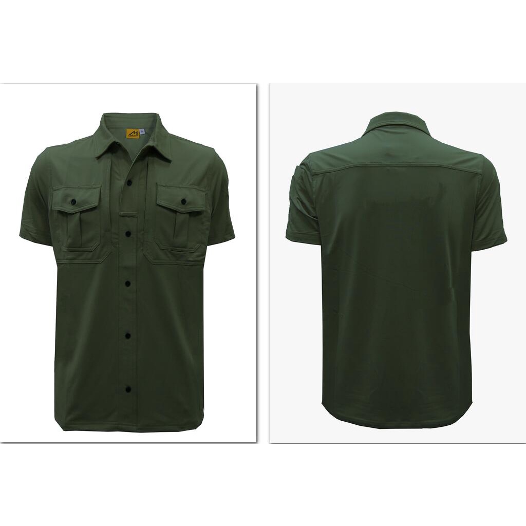 【A-1】多袋筆插POLO衫 82050-35   綠色   機能性 彈力 透氣 舒適 短袖