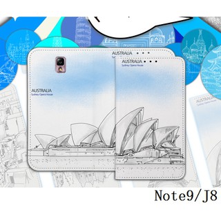 韓國世界旅遊景點皮套-1 三星 Note9 J8 A60 A40s A70 A20 手機殼手機套保護殼保護套軟殼