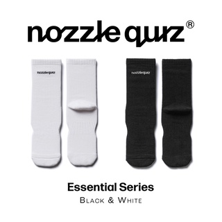 Nozzle Quiz Essential 基本款 黑色 / 白色 中筒休閒襪 男女 23cm-29cm【ACS】
