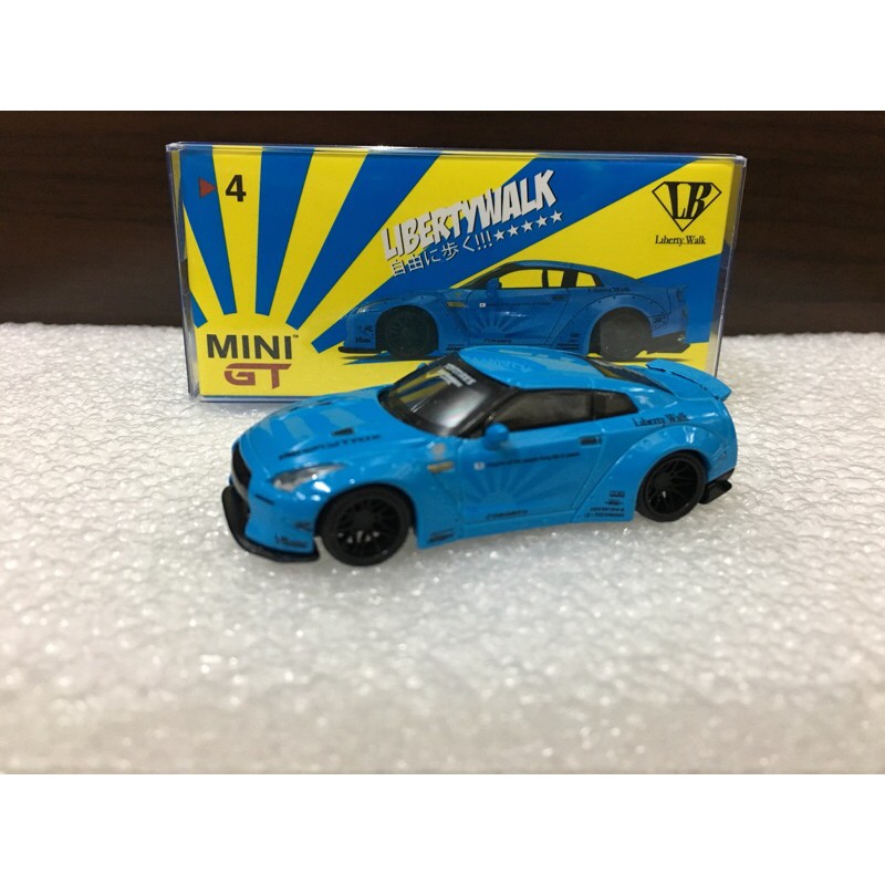 Mini GT-日產 Nissan GT-R R35 LB GTR Liberty Walk 寬體 藍色1/64