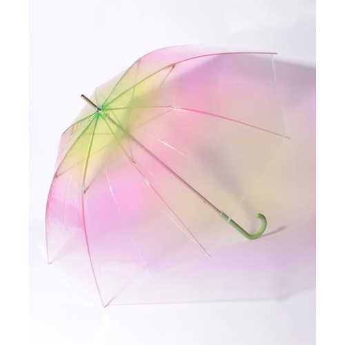 《希望之棲》【現貨】浪漫氛圍 日本進口 estaa漸層雨傘-淺綠色 透明傘 光與影 時尚雨具 輕量雨傘 漸層傘