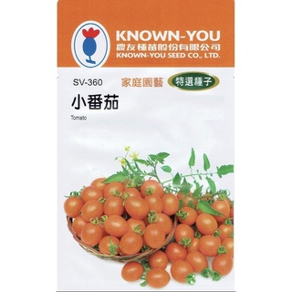 種子王國 小番茄 Tomato (sv-360．橘圓) 【蔬菜種子】農友種苗特選種子 每包約20粒