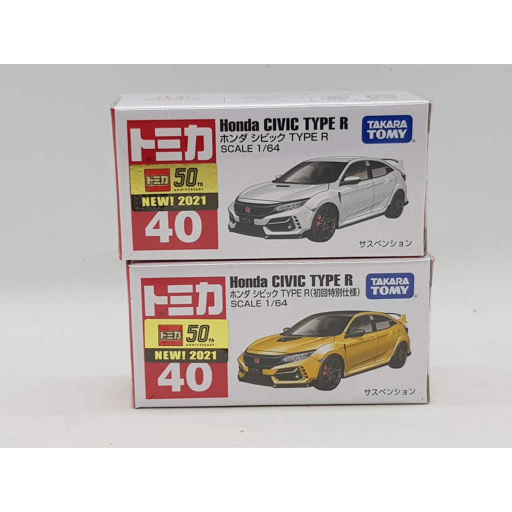 【小車停車場】 新車貼 Tomica 40 HONDA CIVIC TYPE R 一般+初回 2台一組