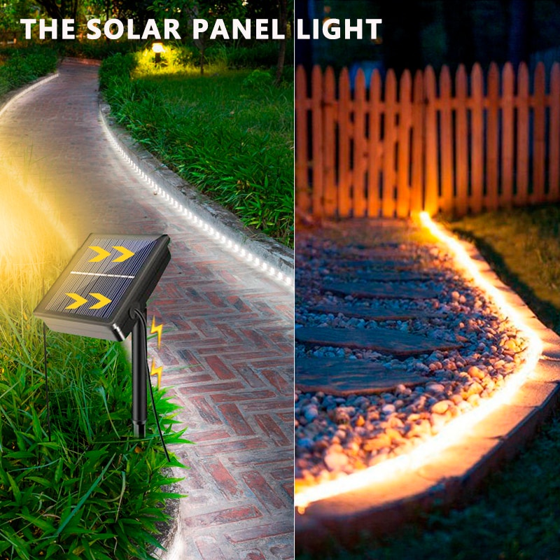太陽能燈帶 花園光線感測器太陽能照明LED 3M SMD2835 3V RGB白光暖光 低壓 IP65防水