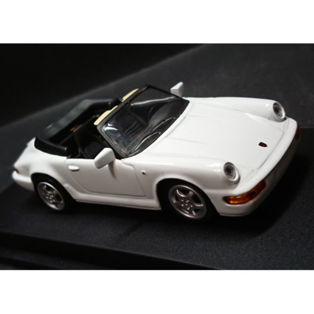 【經典車坊】1:43 1/43 Porsche 911 (964) Carrera 4 cabrio 附展示盒