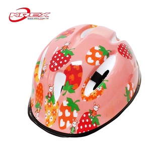 【KREX】CS-2700 兒童自行車安全帽(粉紅草莓)