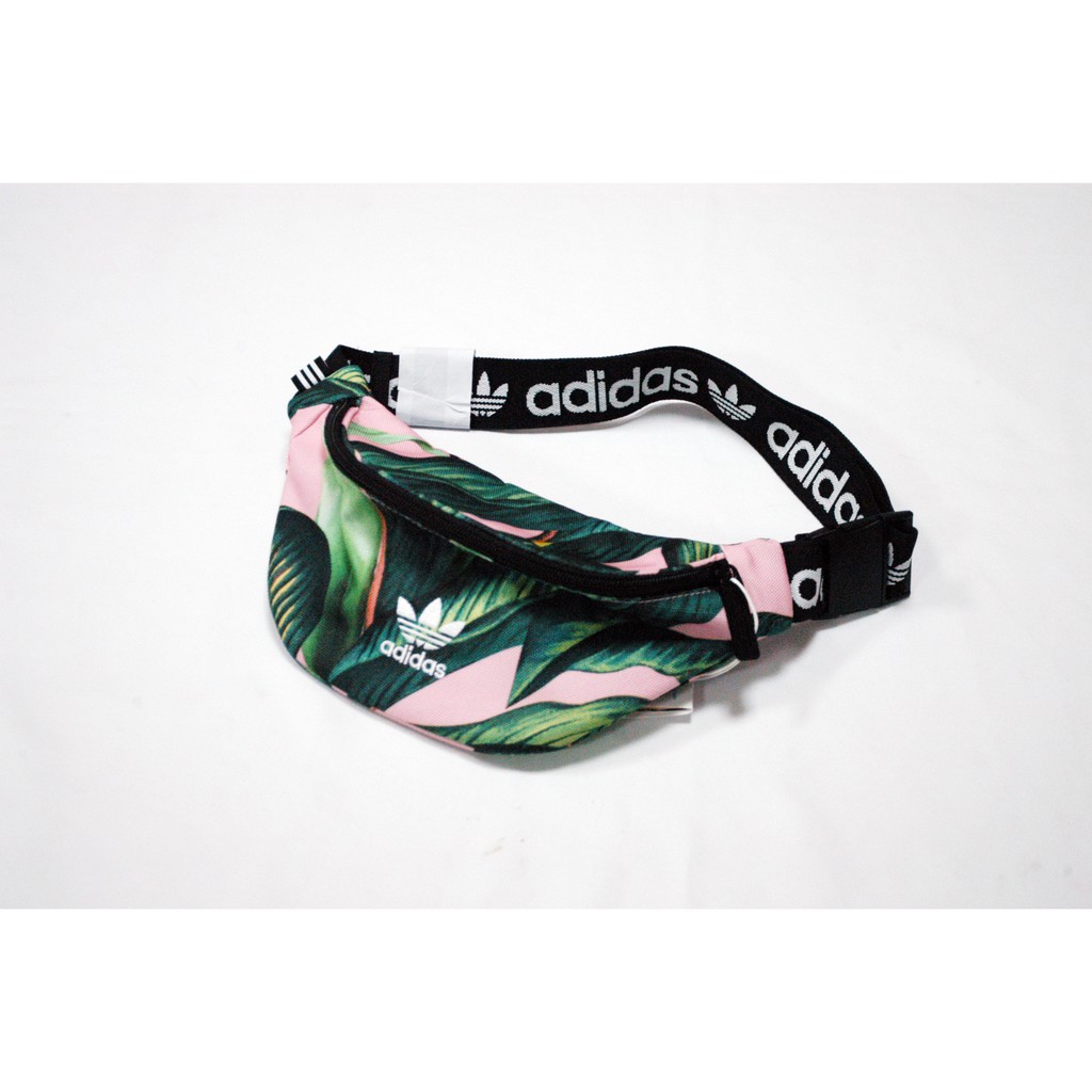 Adidas Originals Bum Bag 黑 白 花卉 粉 腰包 斜背包 隨身包 DH4402