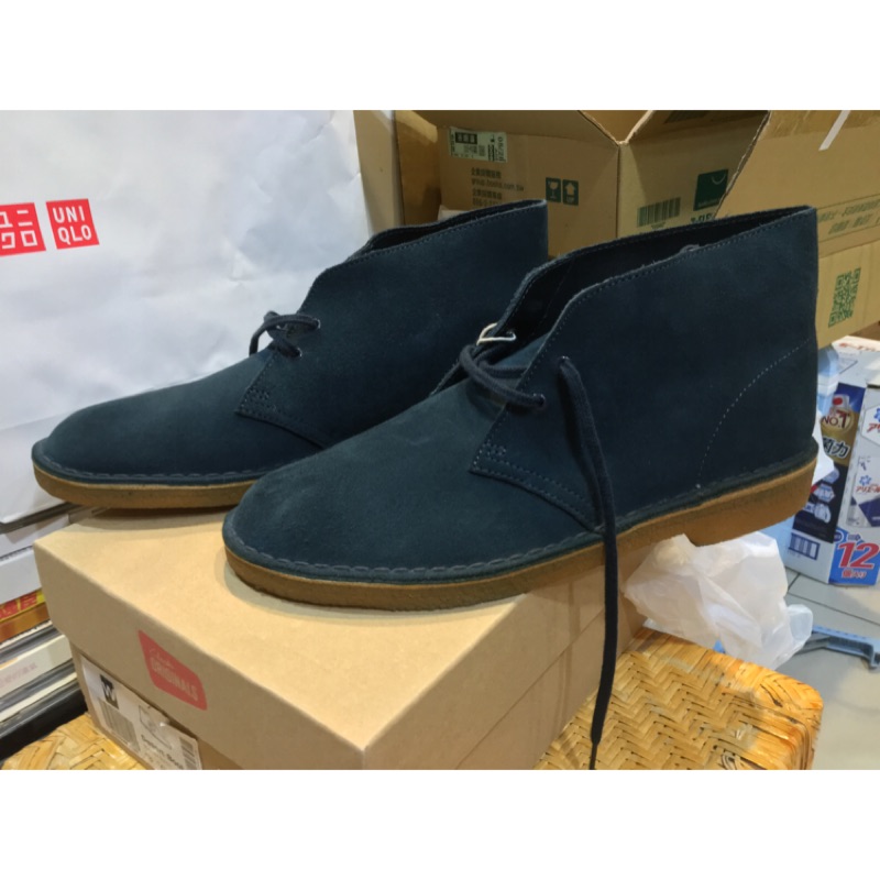 Clarks original 全新 沙漠靴 海軍藍 真皮 休閒皮鞋 短靴 英國品牌 英倫風 父親節