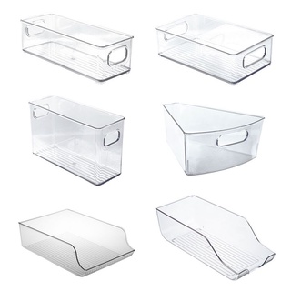 簡約 廚房冰箱收納盒 家用帶提手透明果蔬飲料置物盒 冷藏整理PET塑膠保鮮盒