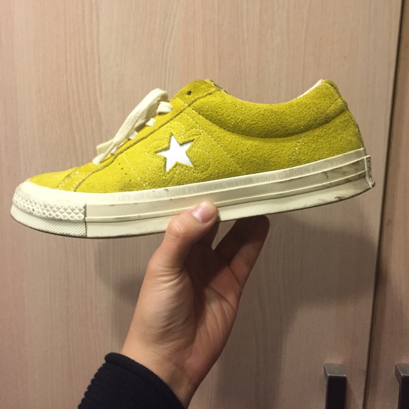 converse golf le fleur 一代 芥末黃色 25.5cm 8成新