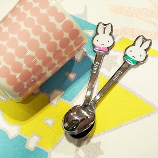 ✨現貨✨日本 miffy 米菲兔 快樂系列 不鏽鋼 湯匙 叉子 Miffy 米飛兔 兒童餐具 水果叉 金正陶器 嗨嗨麻吉
