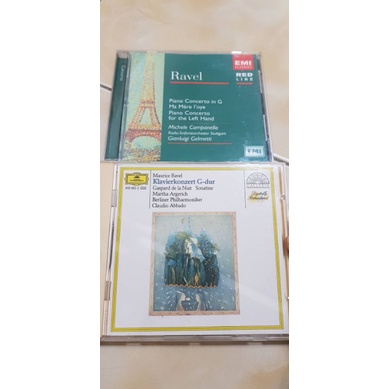 CD  正版二手CD  古典   音樂   鋼琴  拉威爾  鋼琴協奏曲  鵝媽媽  ……等，CD2片 ，售價60元