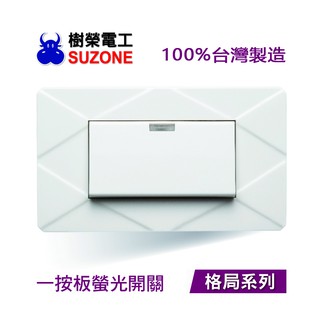 【樹榮電工SUZONE】一開電燈開關/100%台灣製造/格局系列 VS-5218