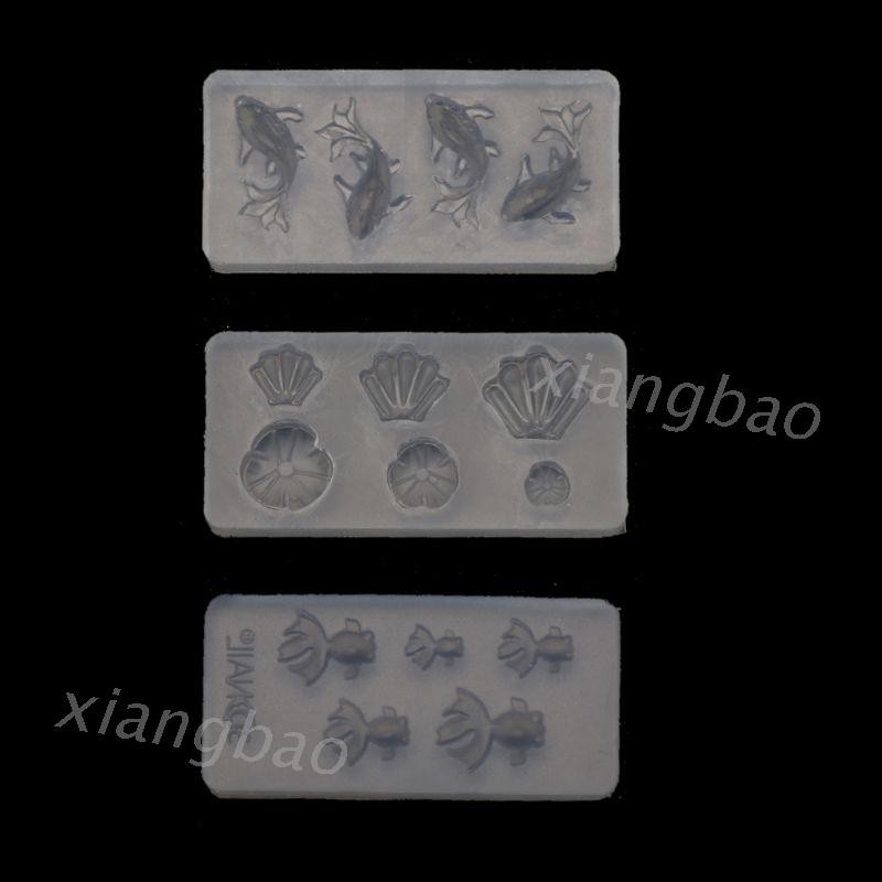 10ms 3pc 迷你型金魚荷葉耳環水dag Diy 樹脂珠寶模具套件 蝦皮購物