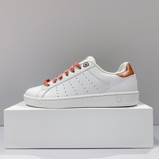 K-SWISS CLEAN COURT CMF 女生 白色 玫瑰金 皮革 記憶鞋墊 休閒鞋 95353121