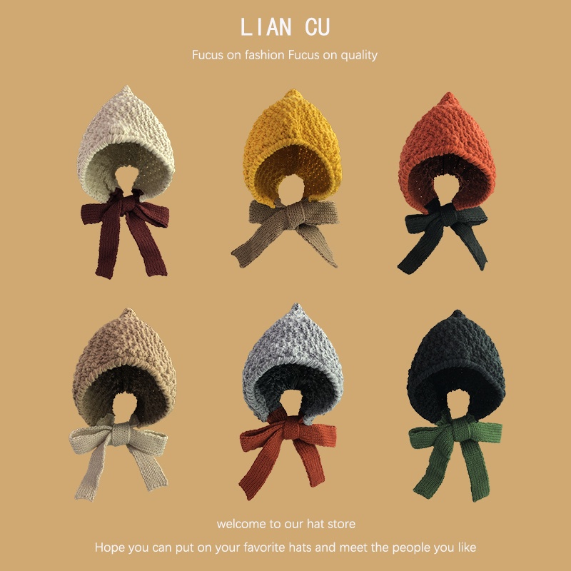 甜美可愛編織針織帽學生冬季戶外護耳羊毛帽