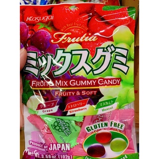 【日本Kasugai春日井】100MIX綜合水果軟糖-草莓/白葡萄/紅葡萄 102g
