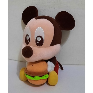 Disney 抱漢堡Baby米奇 玩偶/娃娃