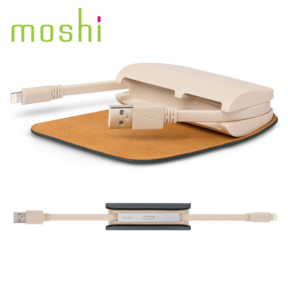 Moshi IonGo 5K 帶線行動電源 (USB-C/Lightning雙充電線) 現貨 廠商直送