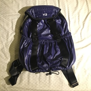 Y-3紫色漆皮後背包