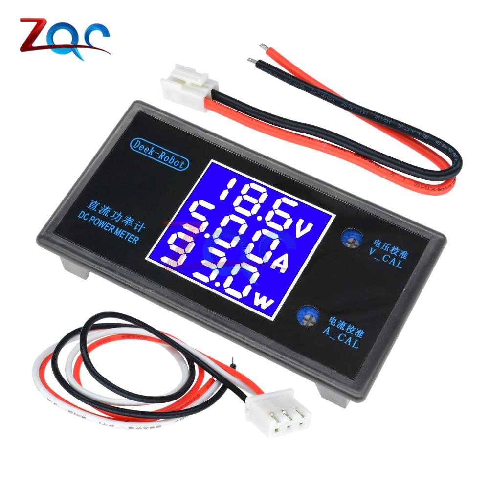 Dc 0-100V 1000W 0-50V 250W 5A LCD 數字電壓表電流表瓦特表電壓電流功率表電壓檢測器測試儀