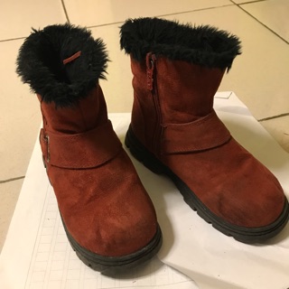 ESKT snow boot 兒童雪靴附冰爪 sn165 歐規32號（20cm內適穿）