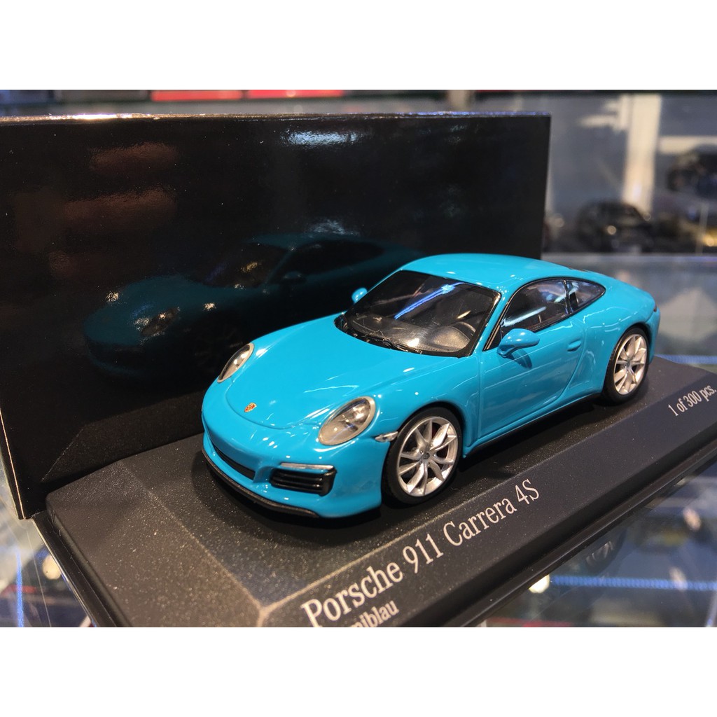 吉華科技@MINICHAMPS Porsche 911 Carrera 4S 藍色 1/43