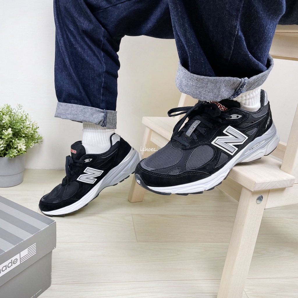 iShoes正品 New Balance 990 v3 男鞋 黑 美製 復古 總統 慢跑鞋 M990BS3 D