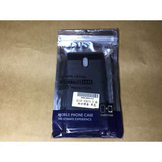 QinD NOKIA 3 拉絲矽膠套 (黑)
