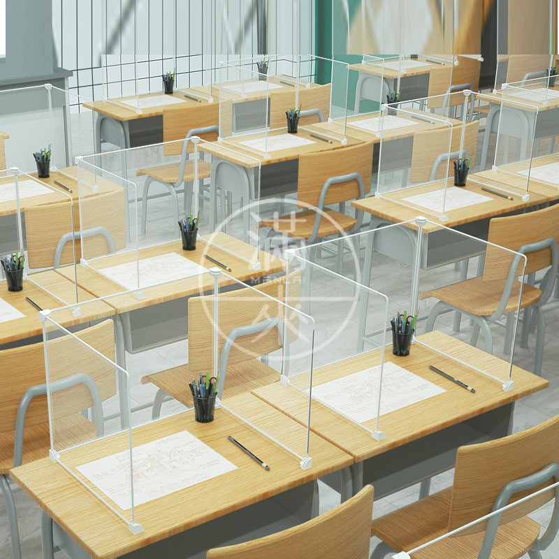 可開發票 U型 防飛沫桌面塑膠透明隔板 防疫隔板 學校餐廳用餐 桌辦公桌擋板 隔離板分隔板防護板屏風可拼接BGND客滿來