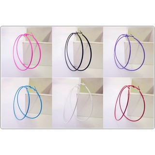 🌸lulu手作飾品🎀 彩色大圈圈耳環 超大耳圈一對價 個性百搭誇張大耳環6CM7CM8CM 夜店跑趴MM必備