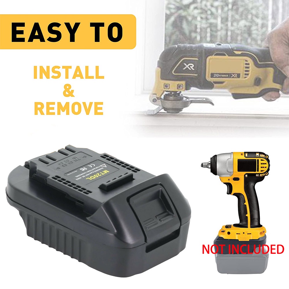 適用於牧田電池BL1830 MT20DL轉換器轉換德偉/得偉/DeWalt18V-20V電動工具鋰電池轉接頭