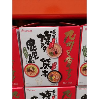 好市多代購 costco MARUTAI 日本九州拉麵三口味組 熊本 博多 鹿兒島 豚骨 日本拉麵 單包185g*8入
