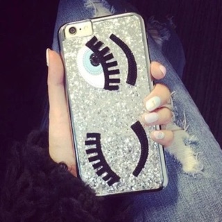 現貨預購 大眼睛閃亮睫毛iphone 6/6s plus 金 銀 chiaraferragni