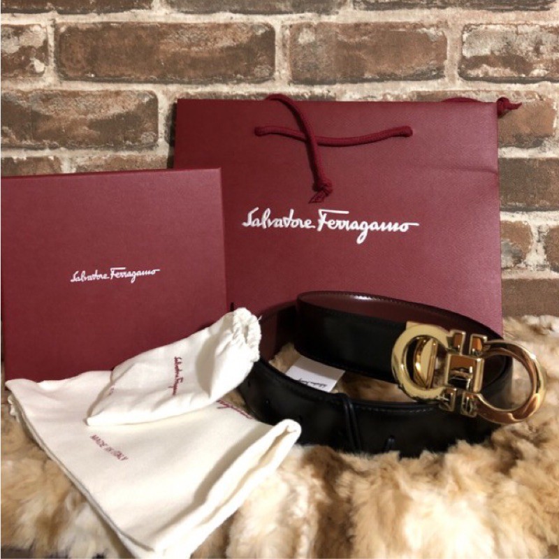 小年糕小舖👶🏻 全新 專櫃 菲拉格慕 Salvatore Ferragamo皮帶 禮盒 送禮
