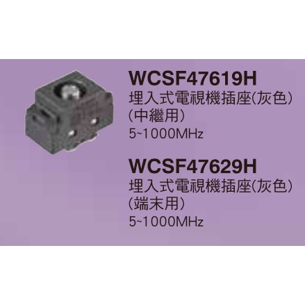 國際牌 電視插座 WCSF47629H (端末用)