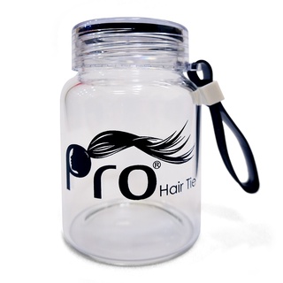 美國Pro Hair Tie 扣環髮圈玻璃收納新罐+1保護套（不含髮圈）