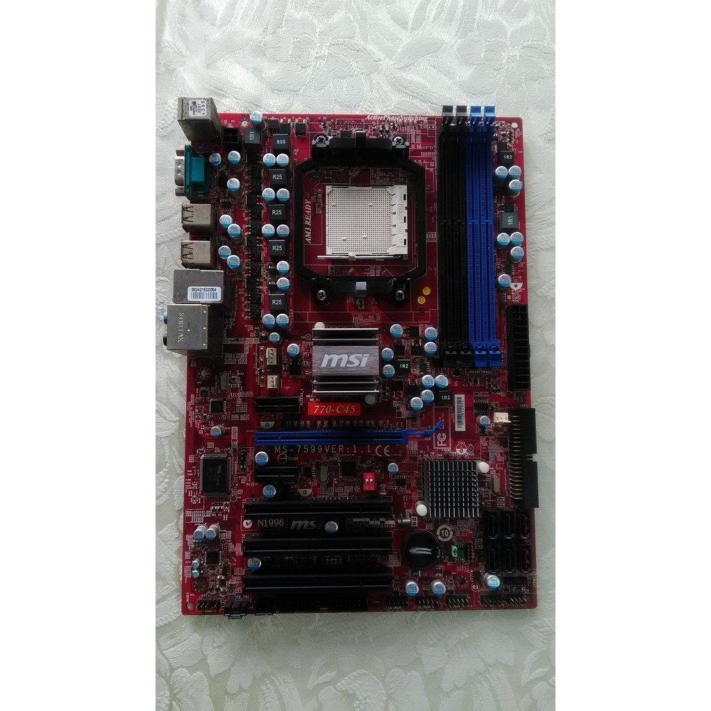故障 NG 微星MSI MS-7599 VER:1.1 770-C45 AMD AM3 主機板