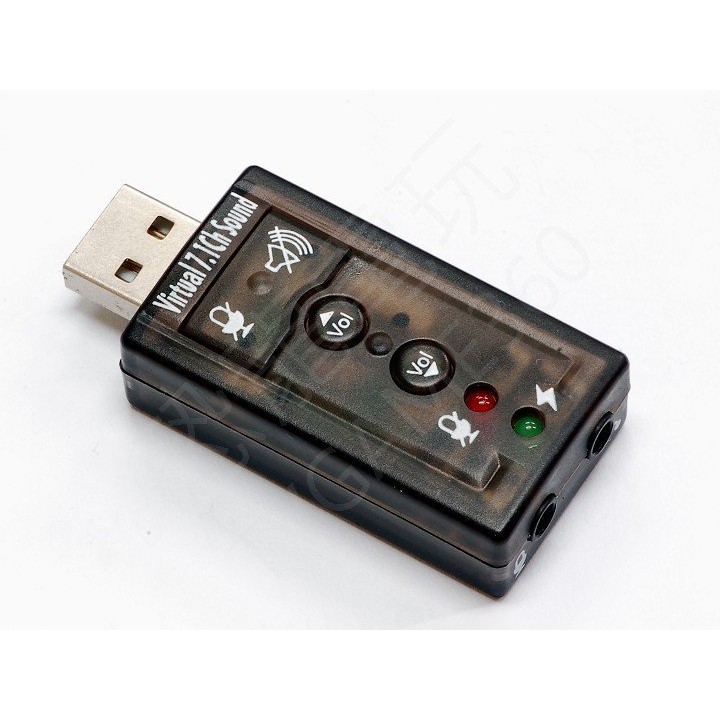 USB Audio 音效卡 2聲 7.1聲道 支援 winxp win7 32 &amp; 64 linux 【台中恐龍電玩】