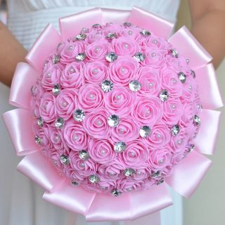 【臻嫻悠活館】現貨 韓式新娘模擬手捧花奶白手工花束繡球結婚婚禮用品婚紗照拍設道具